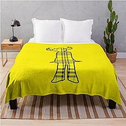 Jamiroquai Tartan Pattern Yellow Summer Vibe Throw Blanket