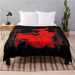 Jamiroquai Playing Drums Red Summer Vibe Throw Blanket