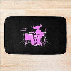 Jamiroquai Playing Drums Pink Summer Vibe Bath Mat