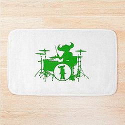 Jamiroquai Drums Green White Summer Vibe Bath Mat