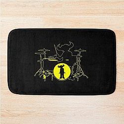 Jamiroquai Drums Yellow Black Summer Vibe Bath Mat