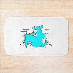 Jamiroquai Drums Silhouette Blue Summer Vibe Bath Mat