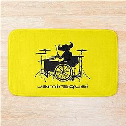 Jamiroquai Playing Lemon Drums Summer Vibe Bath Mat