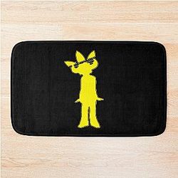 Jamiroquai Leaf Hat Yellow Summer Vibe Bath Mat