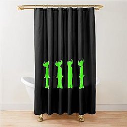 Jamiroquai Silhouettes Logo Green Summer Vibe Shower Curtain