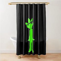 Jamiroquai Leaf Hat Green Summer Vibe Shower Curtain