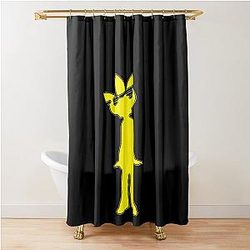 Jamiroquai Leaf Hat Yellow Summer Vibe Shower Curtain
