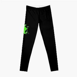 Jamiroquai Drums Silhouette Green Summer Vibe Leggings