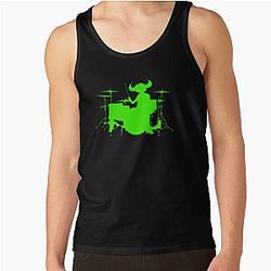 Jamiroquai Drums Silhouette Green Summer Vibe Tank Top
