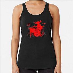 Jamiroquai Playing Drums Red Summer Vibe Racerback Tank Top