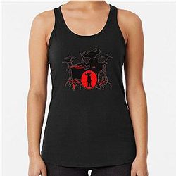 Jamiroquai Drums Red Black Summer Vibe Racerback Tank Top