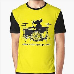 Jamiroquai Tocando tambores de limão verão Vibe gráfico t-shirt
