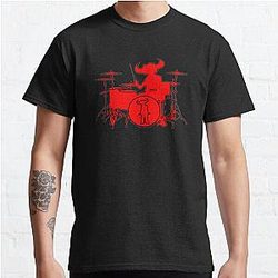 Jamiroquai Tocando tambores Red Summer Vibe T-shirt clássico