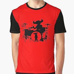 Jamiroquai Drums Red Black Summer Vibe Graphic T-Shirt