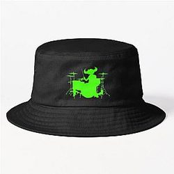 Jamiroquai Drums Silhouette Green Summer Vibe Bucket Hat