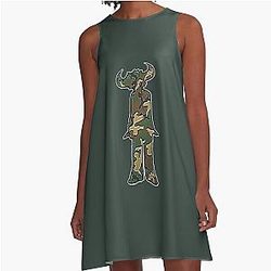 Jamiroquai Camouflage Silhouette Summer Vibe A-Line Dress