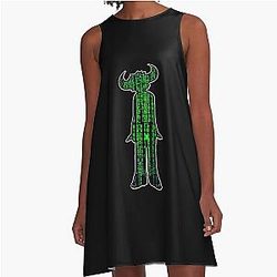 Jamiroquai Matrix Silhouette Summer Vibe A-Line Dress