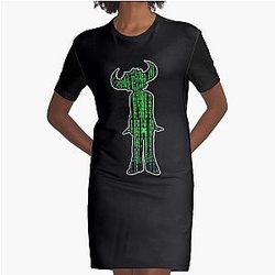 Jamiroquai Matrix Silhouette Summer Vibe Graphic T-Shirt Dress