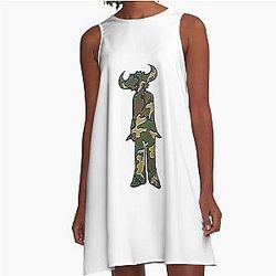 Jamiroquai Camouflage Silhouette Summer Vibe A-Line Dress