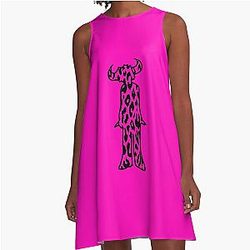 Jamiroquai Pink Leopard Summer Vibe A-Line Dress