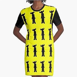 Jamiroquai Silhouettes Logo Black Summer Vibe Graphic T-Shirt Dress