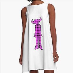 Jamiroquai Tartan Pattern Pink Summer Vibe A-Line Dress