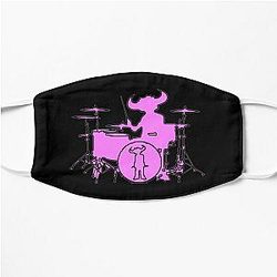 Jamiroquai Playing Drums Pink Summer Vibe Flat Mask
