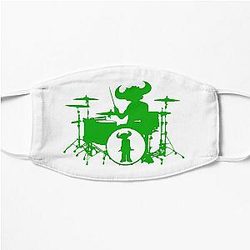 Jamiroquai Drums Green White Summer Vibe Flat Mask