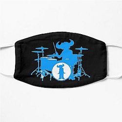 Jamiroquai Drums Blue White Summer Vibe Flat Mask