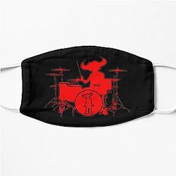 Jamiroquai Playing Drums Red Summer Vibe Flat Mask