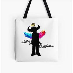 Jamiroquai Christmas Angel Rainbow Wings All Over Print Tote Bag