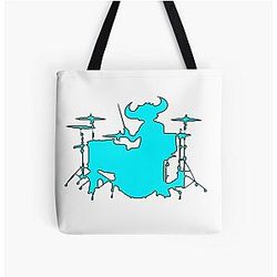 Jamiroquai Drums Silhouette Blue Summer Vibe All Over Print Tote Bag