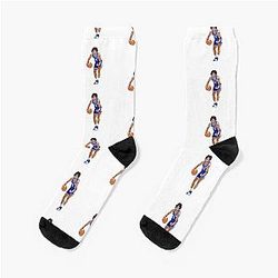 Jared McCain with a balloon socks