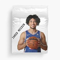 Jared McCain Basketball Duvet Cover