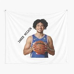 Jared McCain Basketball Tapestry