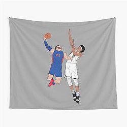 Jarrett Allen Blocks Blake Griffin Tapestry