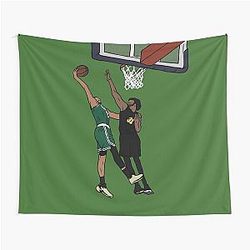 Jayson Tatum Dunks Jarrett Allen Tapestry