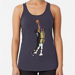 Jarrett Allen Blocks LeBron James Racerback T-Shirt
