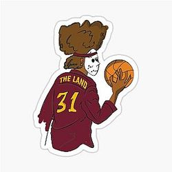 Jarrett Allen Jason Voorhees Art Sticker