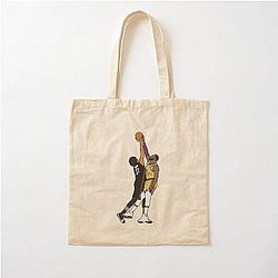 Jarrett Allen Blocks LeBron James Tote Bag
