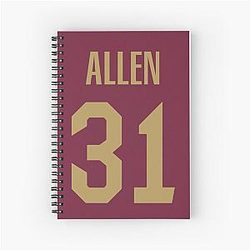 Jarrett Allen 31 Cavs Spiral Notebook