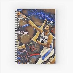 Joel Embiid posterizing Jarrett Allen