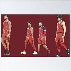 Evan Mobley, Donovan Mitchell, Darius Garland, Jarrett Allen Poster