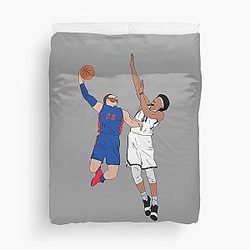 Jarrett Allen Blocks Blake Griffin Duvet Cover