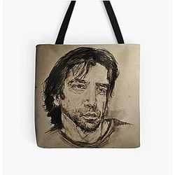 Javier Bardem All Over Print Tote Bag