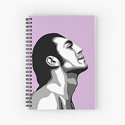 Javier Bardem Black Portrait Spiral Notebook