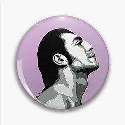 Javier Bardem Black Portrait Pin