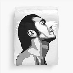 Javier Bardem Black and White Portraits Duvet Cover