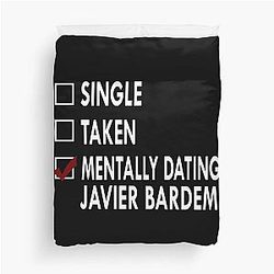 Mentally dating Javier Bardem Duvet Cover becomes Javier Bardem Duvet Cover