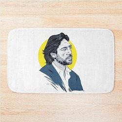 Javier Bardem An illustration by Paul Cemmick Bath Mat